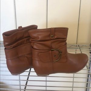 NEW Brown Leather Ankle Boots